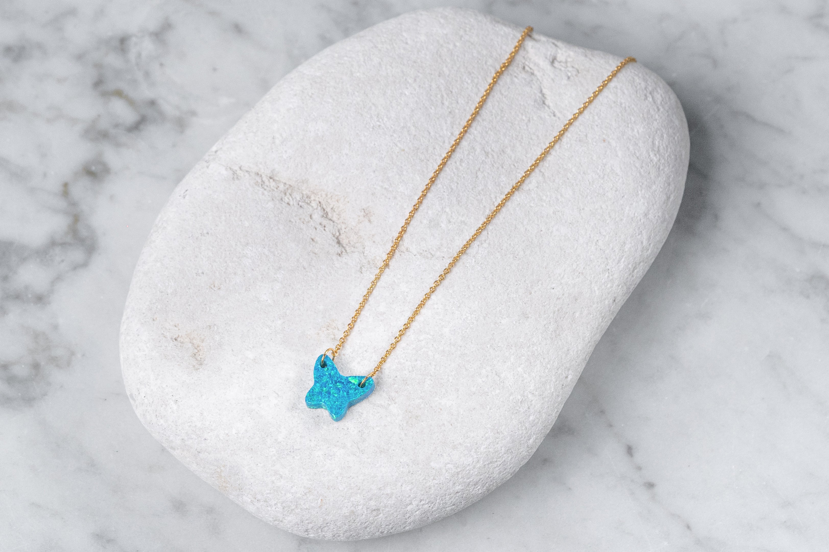 Butterfly Opal 18K Plated Gold Chain