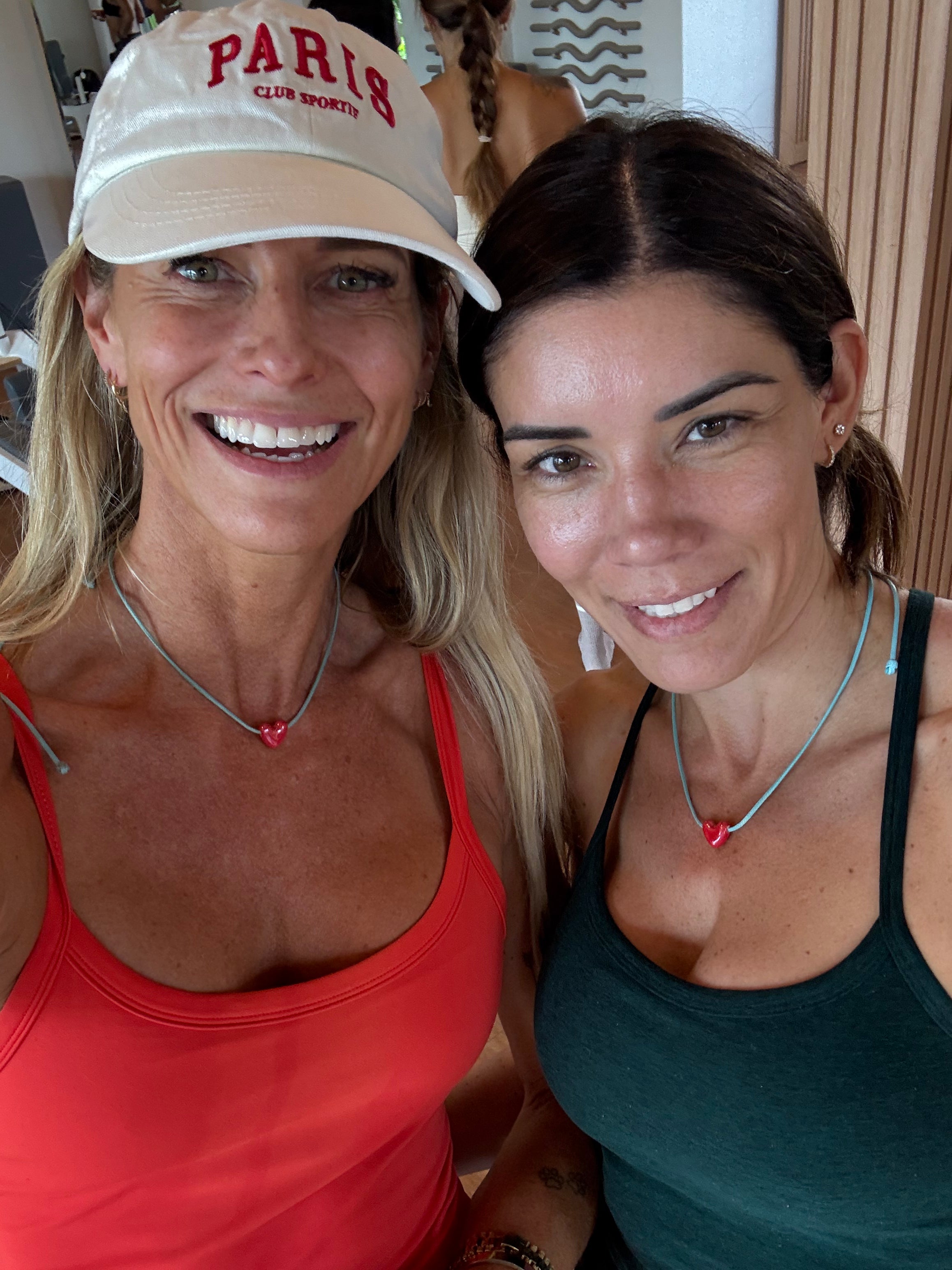 Ceramic red heart necklace