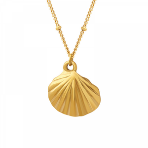 Shell Shape Pendant Necklace 18k Gold Plated Necklace