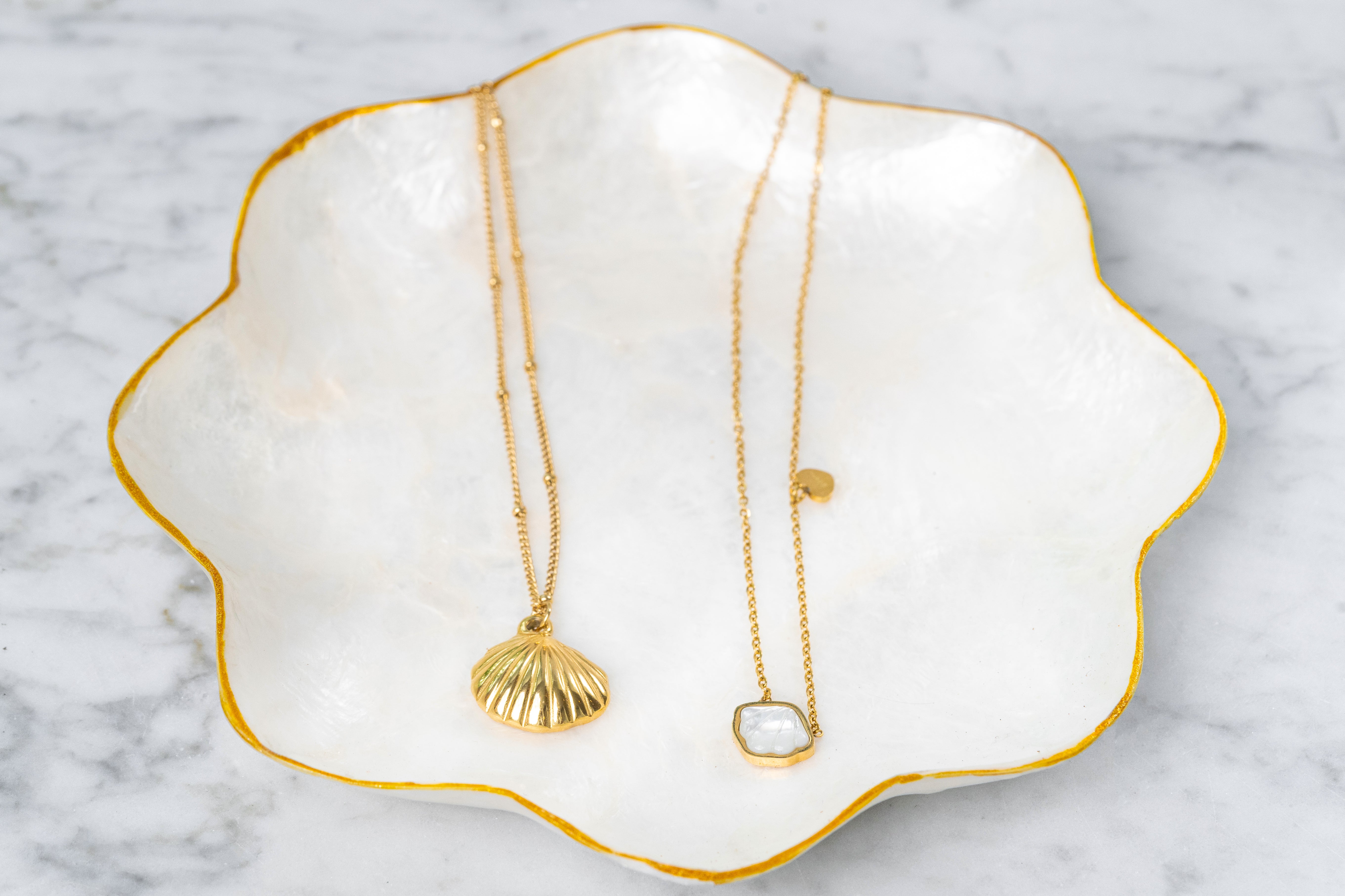 Shell Shape Pendant Necklace 18k Gold Plated Necklace