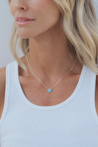 Starfish Opal With 925 Sterling Silver O Chain